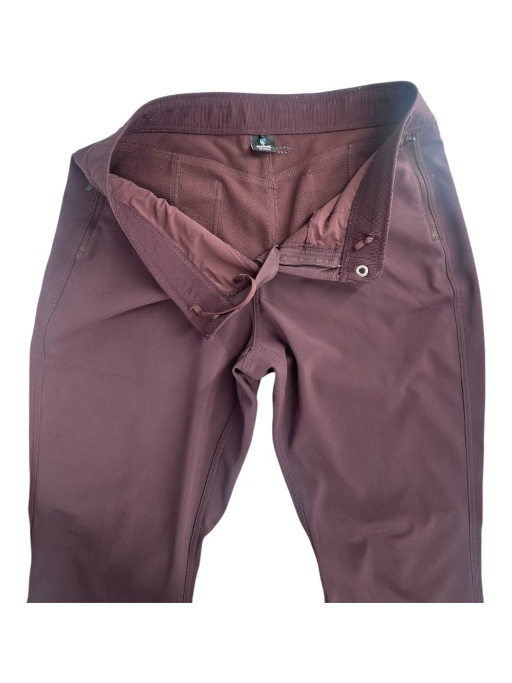 Kuhl Fleece Lined Softshell Hiking Pants 16 Brown Winter Coat Gorpcore - Picture 3 of 11